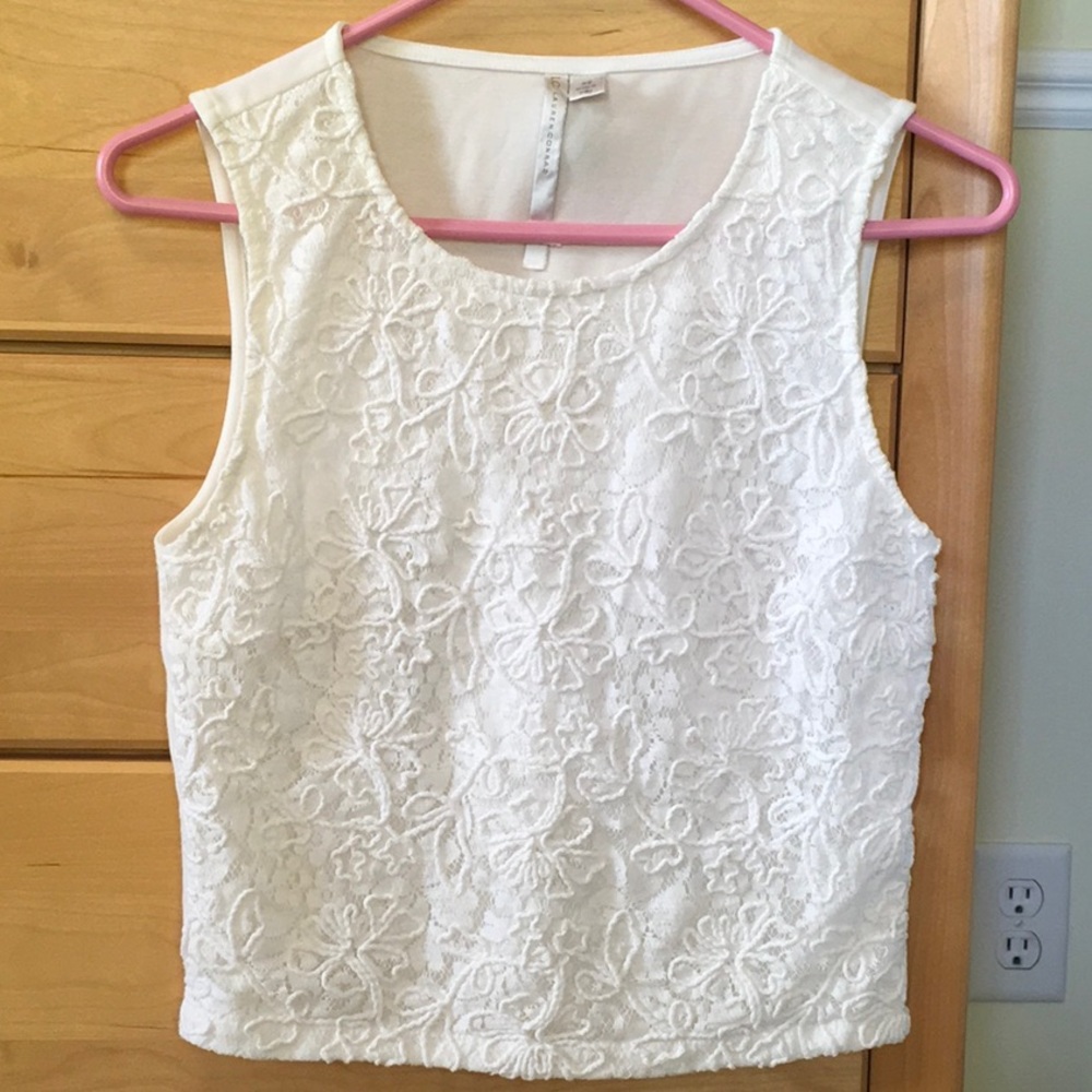 Lauren Conrad White Lace Tank